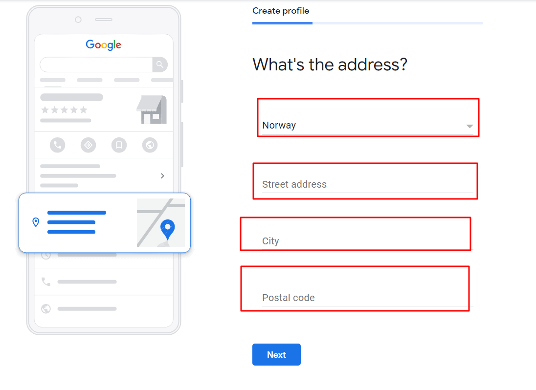 Add Google My Business Address