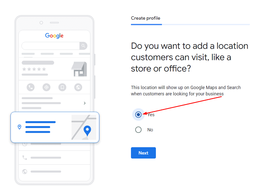 Add location to Google My Business listing