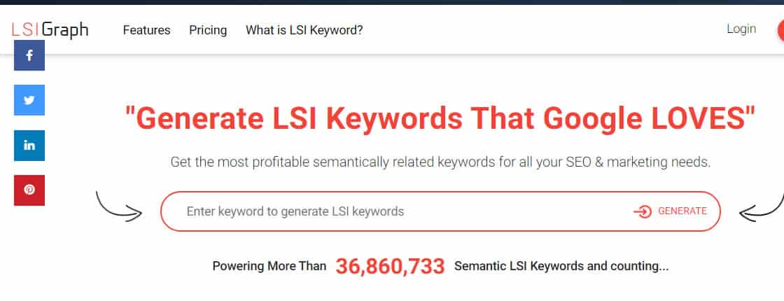 LSI Graph Keyword Research Tool